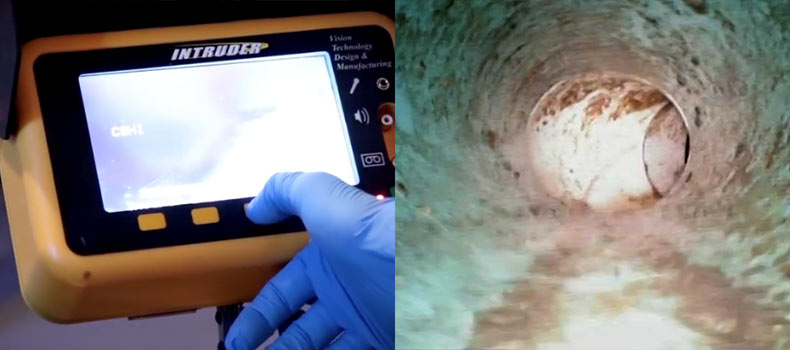 A sewer scope video inspection from Solid Foundation Home Inspections